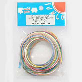 AWG-26 2m×10色 UL1007 耐熱ビニル絶縁電線 黒白赤黄緑青茶橙灰紫 各2m AWG26 2m <10色> UL1007 AWG-26  2m X 10色 阪奈電子有限会社